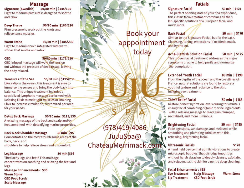 JuJu Spa at the Chateau Merrimack Resort